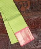 Green Handwoven Kanjivaram Silk Pavadai T3607291