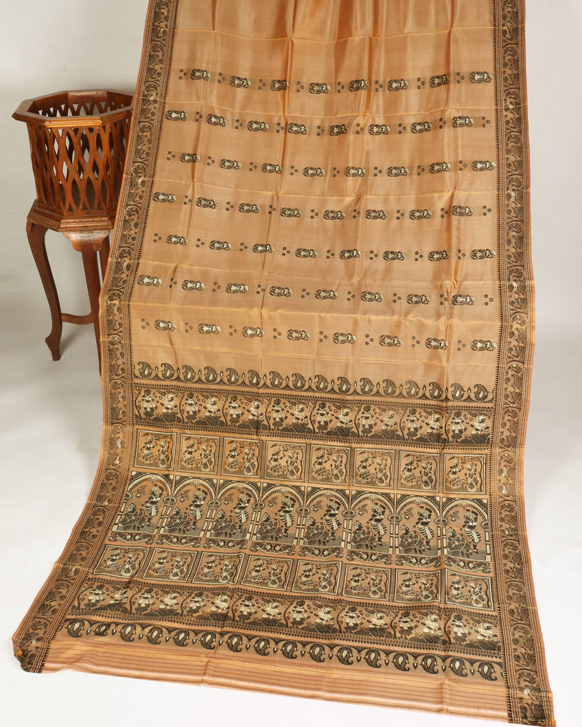 Beige Baluchari Silk Saree T3190322