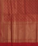 Rust Banaras Silk Saree T2913634