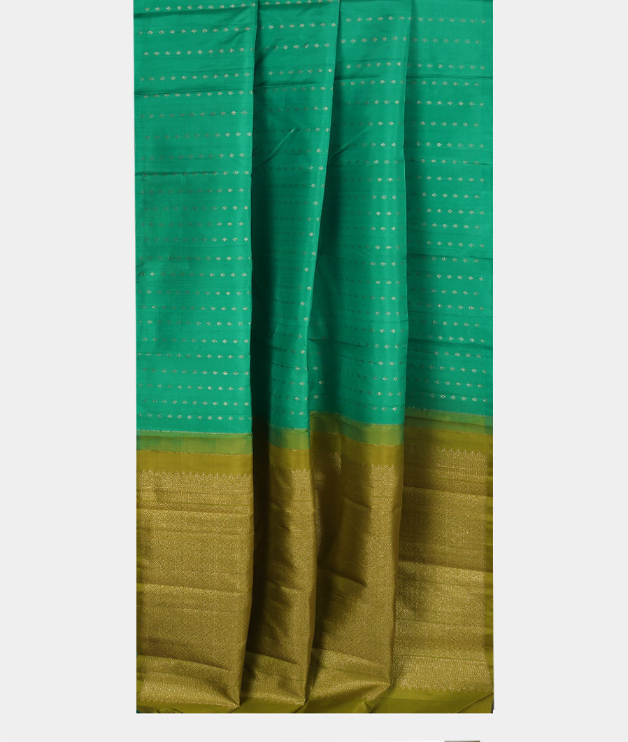 Green Handwoven Kanjivaram Silk Saree T3670912