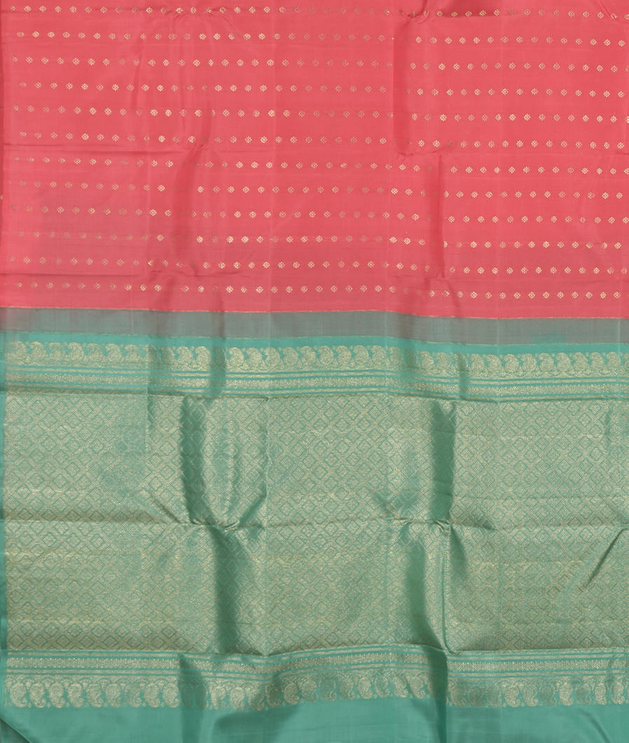 Pink Handwoven Kanjivaram Silk Saree T3617434