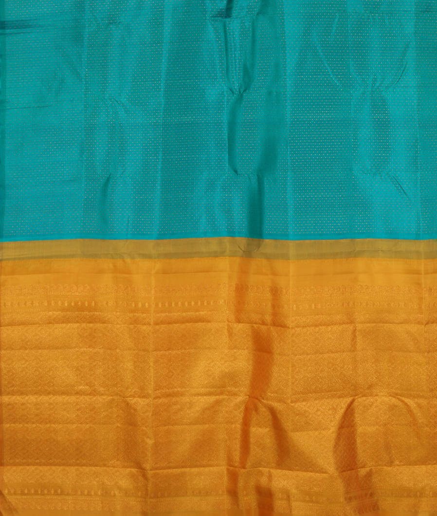 Peacock Blue Handwoven Kanjivaram Silk Saree T3671454