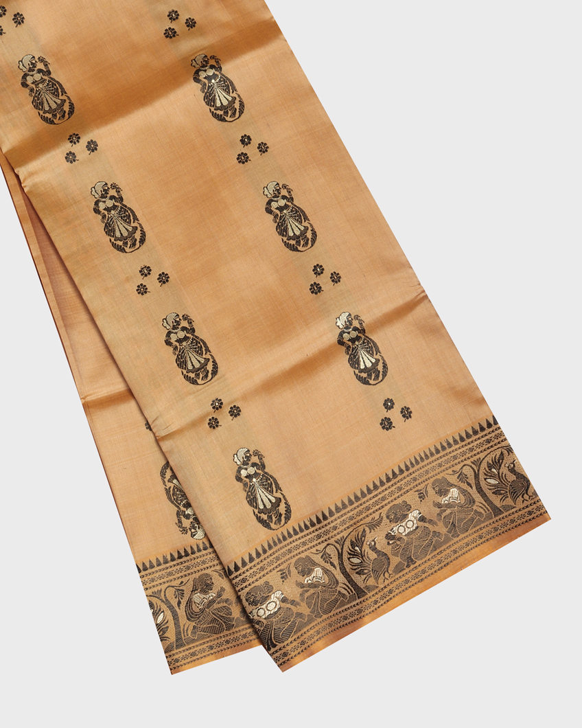 Beige Baluchari Silk Saree T319032-image