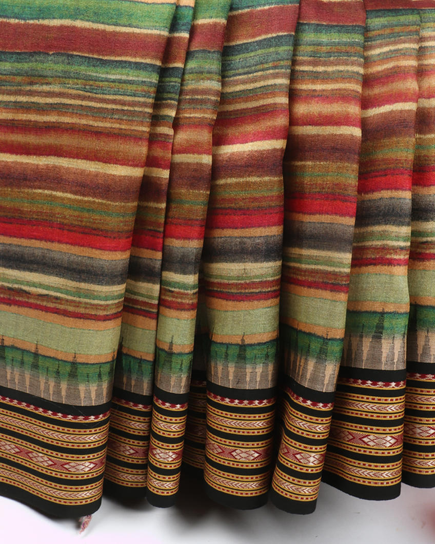 Multicolour Vidarbha Tussar Saree T3708725