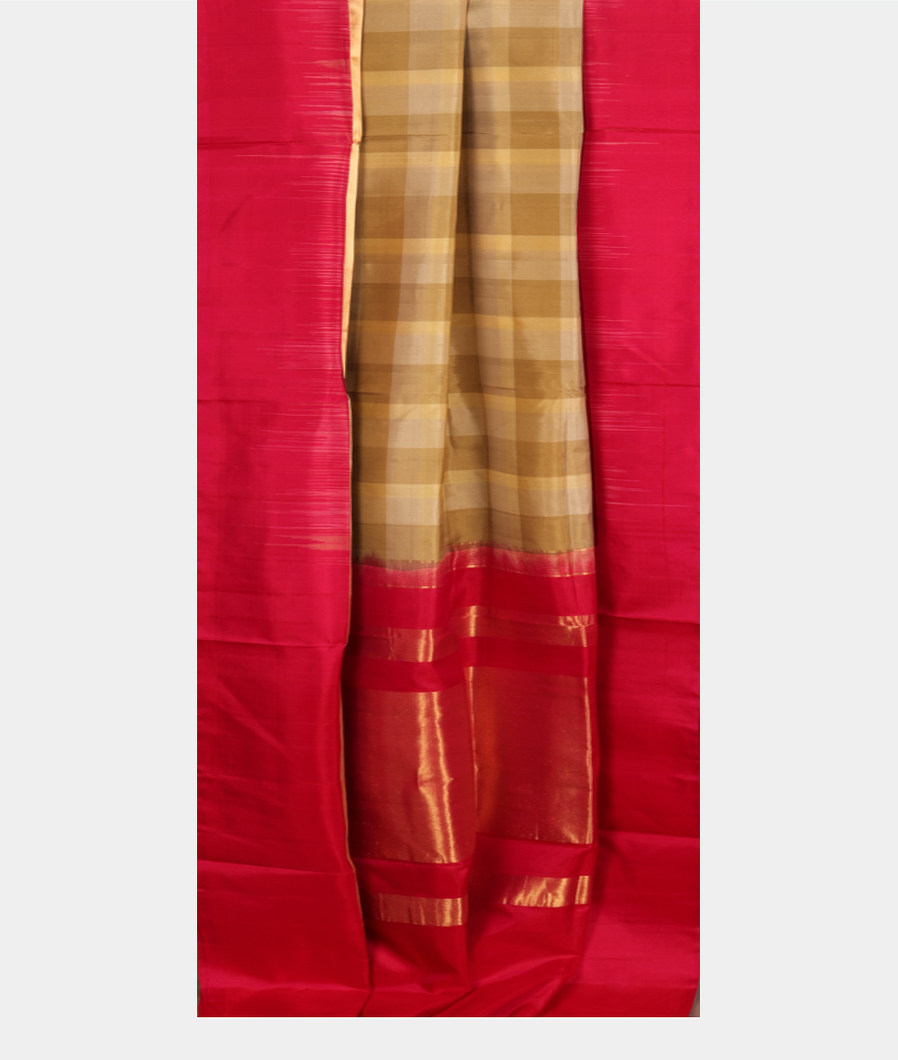 Cream and Beige Soft Silk Saree T3725352