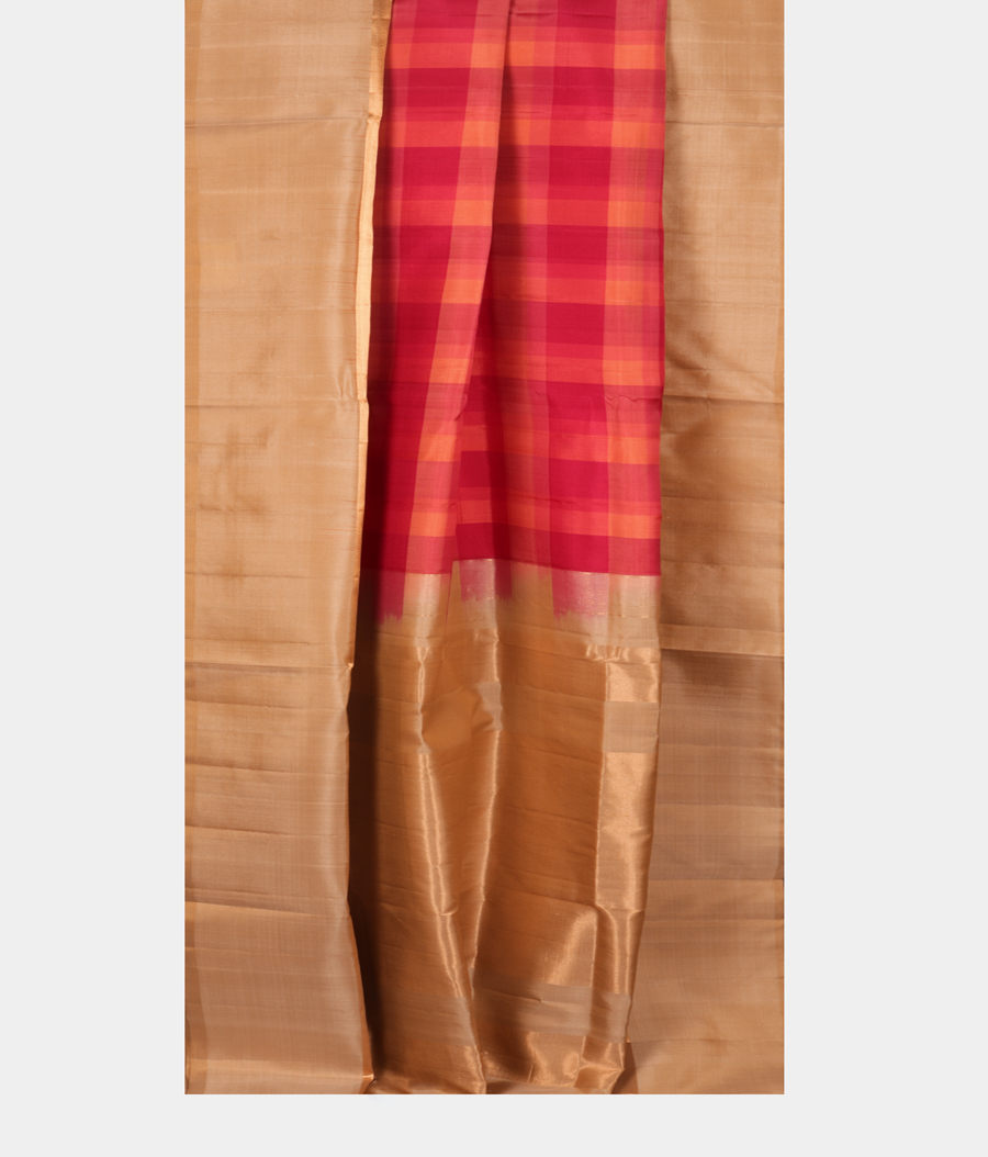 Magenta and Peach Soft Silk Saree T3725232