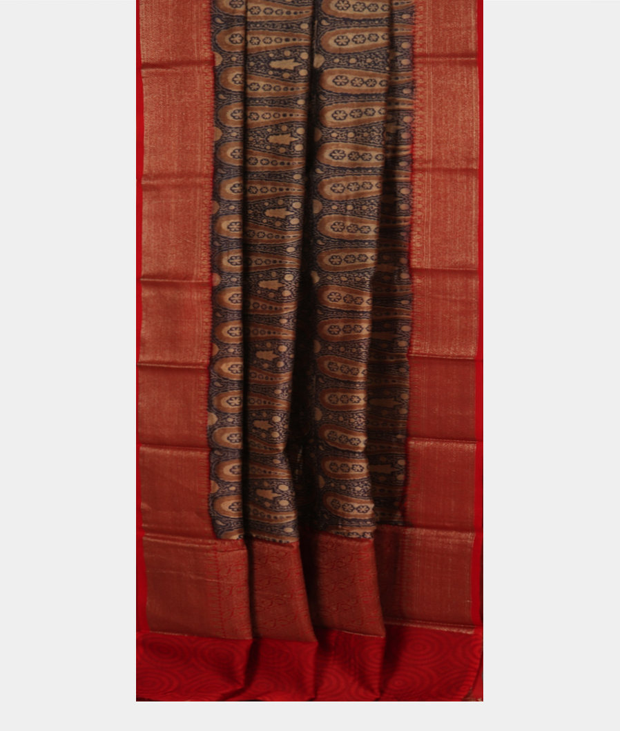 Blue Soft Printed Cotton Saree T3710732