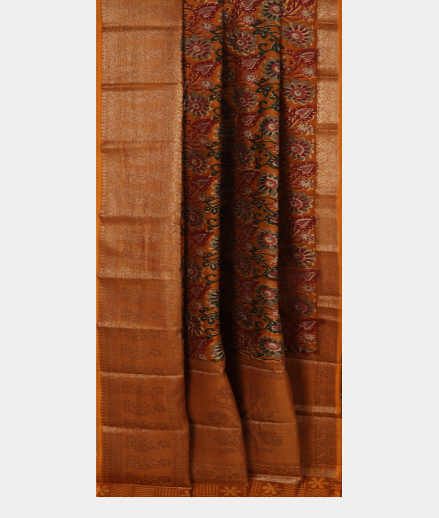 Yellow Soft Printed Cotton Saree T3710762