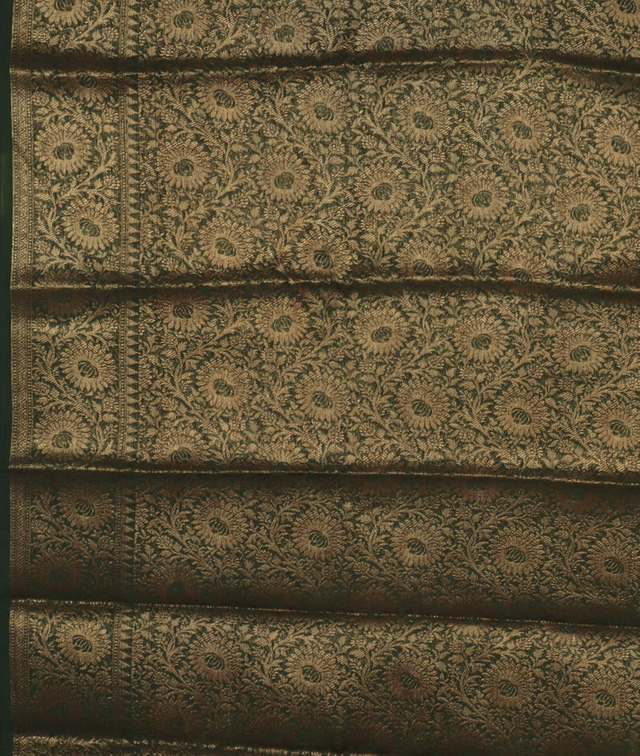 Green Soft Printed Cotton Saree T3710413