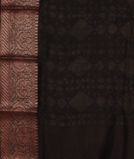 Deep Brown Soft Printed Cotton Saree T3652103