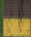 Black Handwoven Kanjivaram Silk Saree T3719094