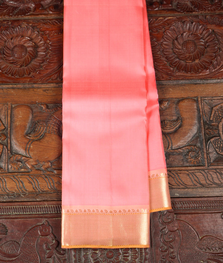 Pink and Peach Handwoven Kanjivaram Silk Saree T361731-image