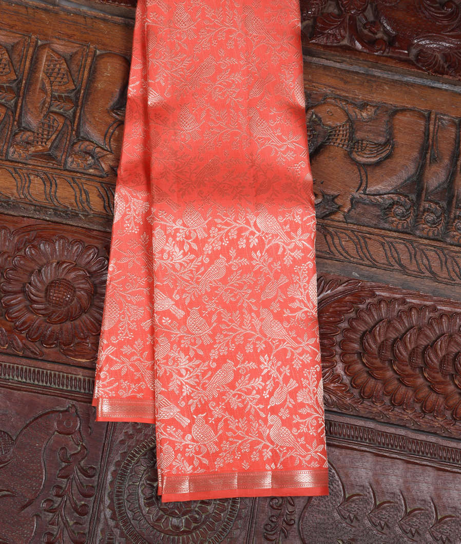Peach Handwoven Kanjivaram Silk Saree T367658-image