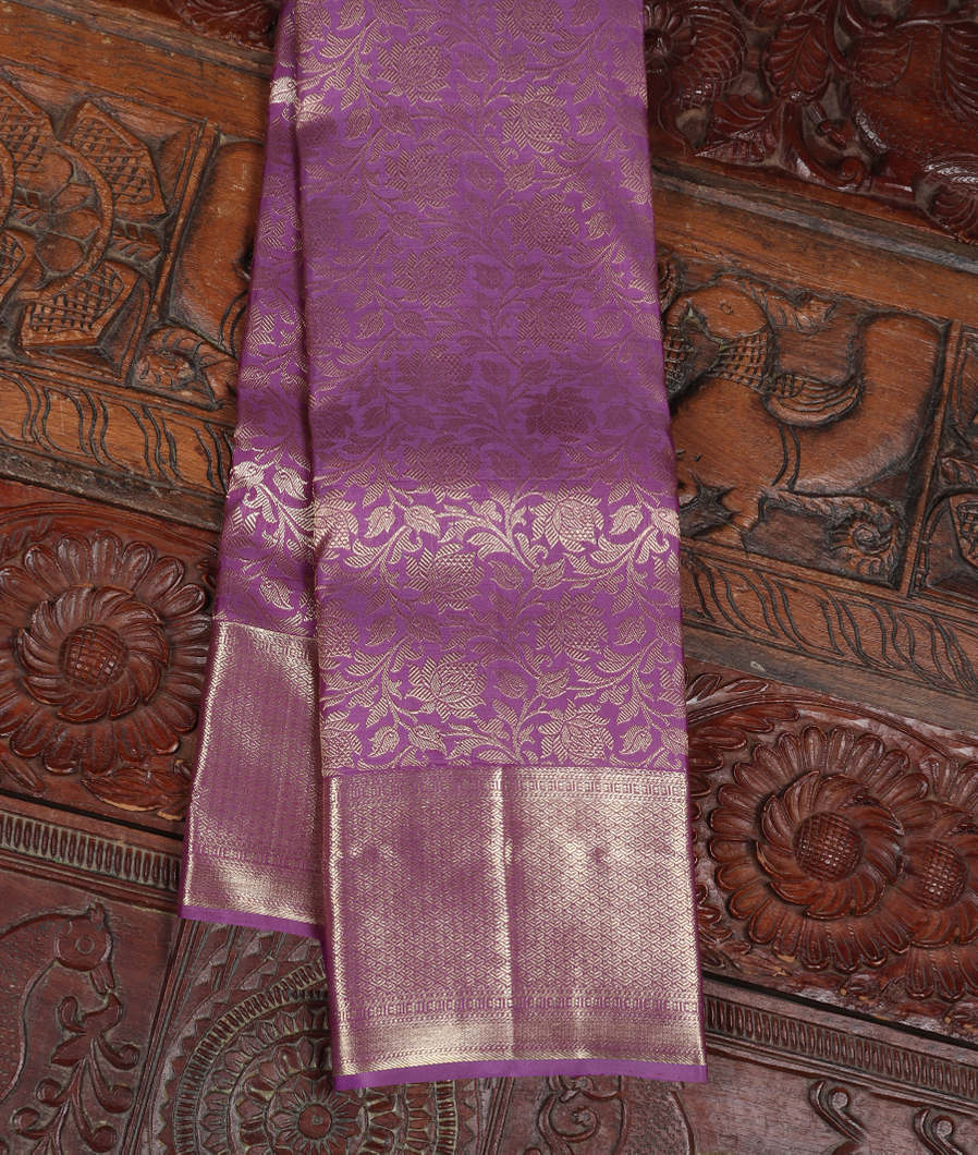 Purple Handwoven Kanjivaram Silk Saree T284114-image
