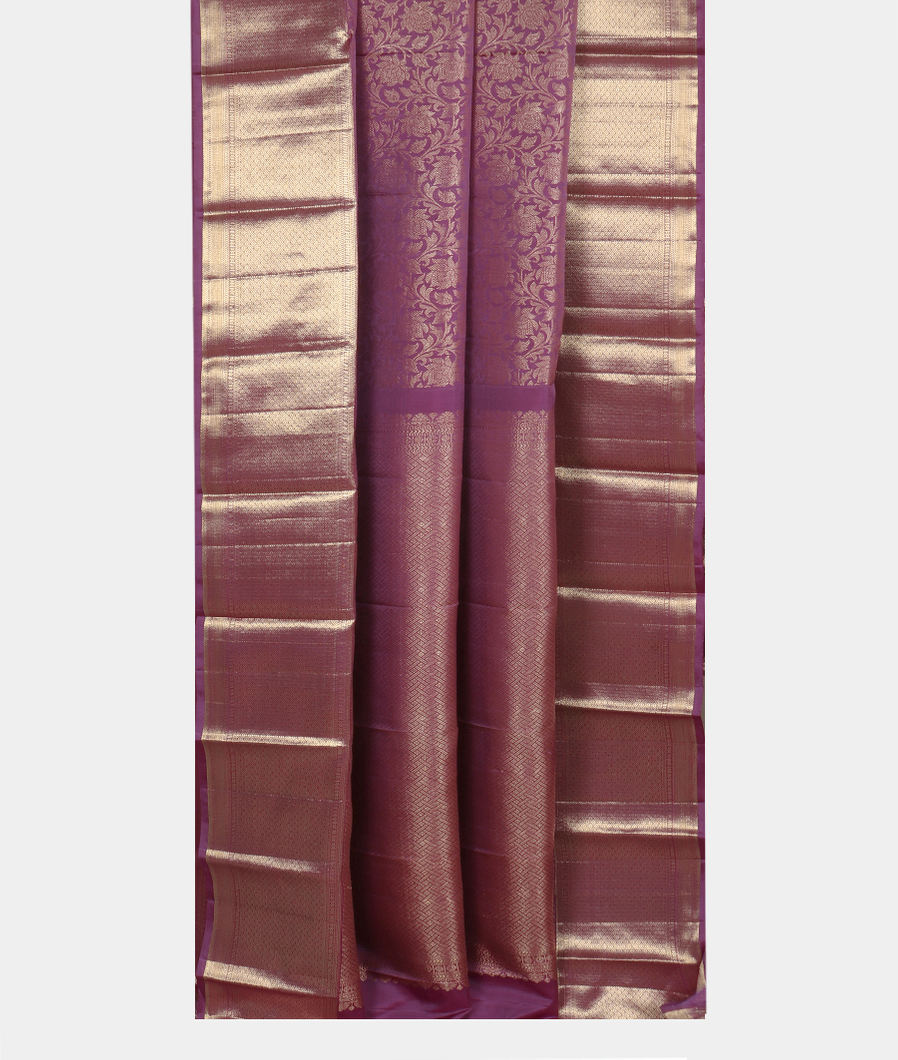 Purple Handwoven Kanjivaram Silk Saree T2841142