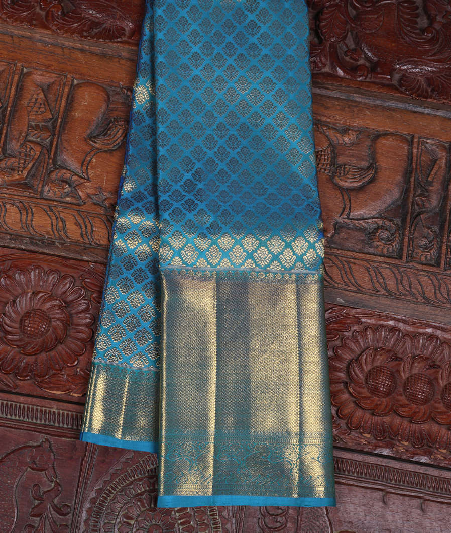 Blue Handwoven Kanjivaram Silk Saree T312434-image