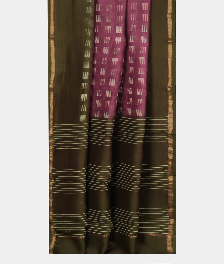 Purple Soft Printed Cotton Saree T3711892