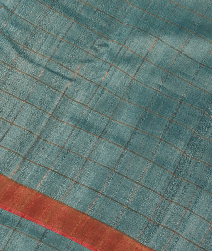 Blue Woven Tussar Saree T343781-image