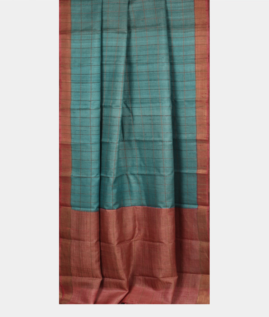 Blue Woven Tussar Saree T3437812