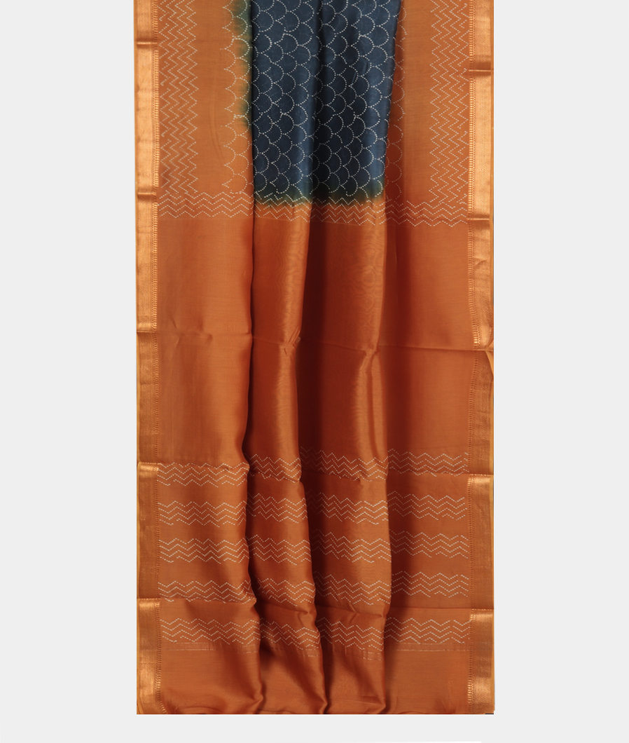 Blue Soft Printed Cotton Saree T3711862