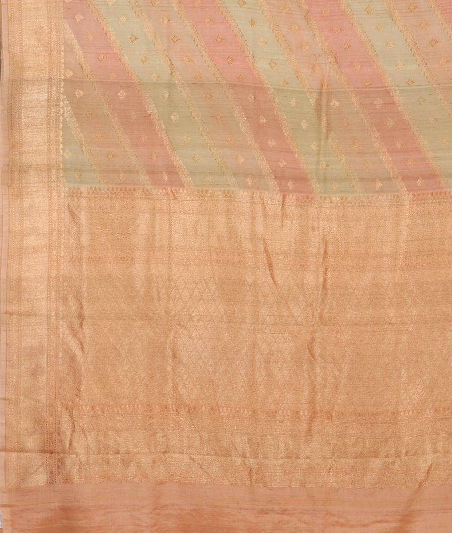 Multicolour Tussar Georgette Saree T3624574