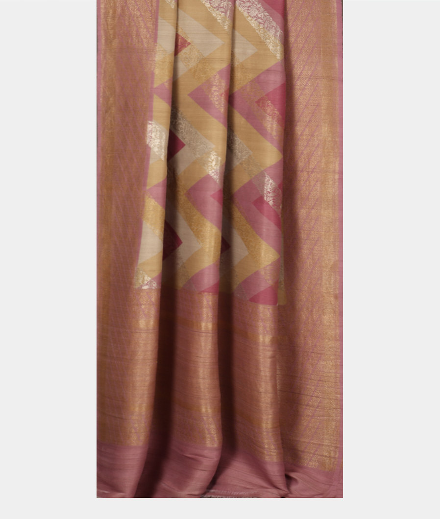 Multicolour Tussar Georgette Saree T3509852