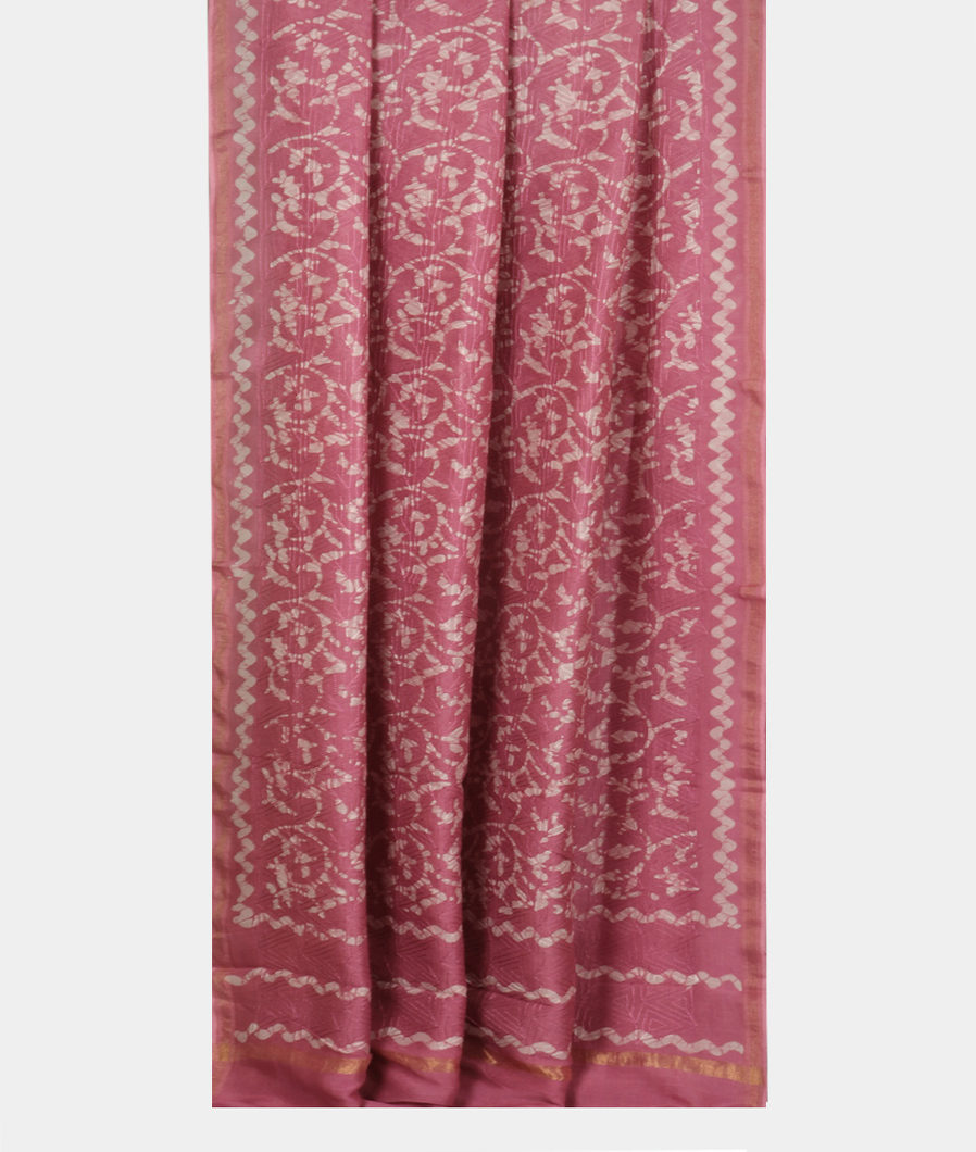 Pink Chanderi Cotton Saree T3637192
