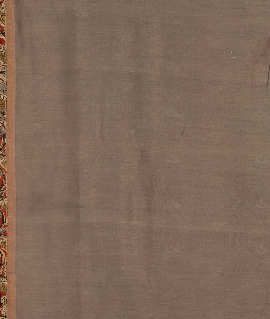 Grey Chanderi Cotton Saree T3484373