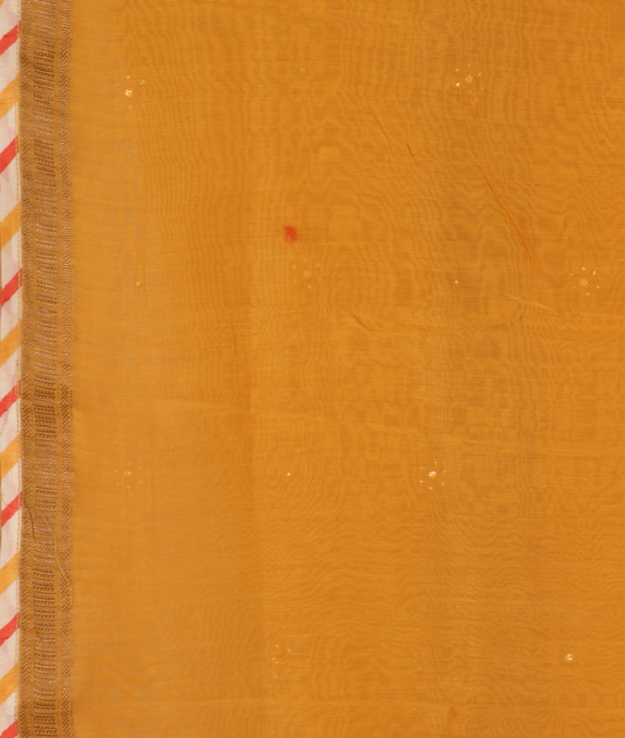 Yellow Chanderi Cotton Saree T3710923