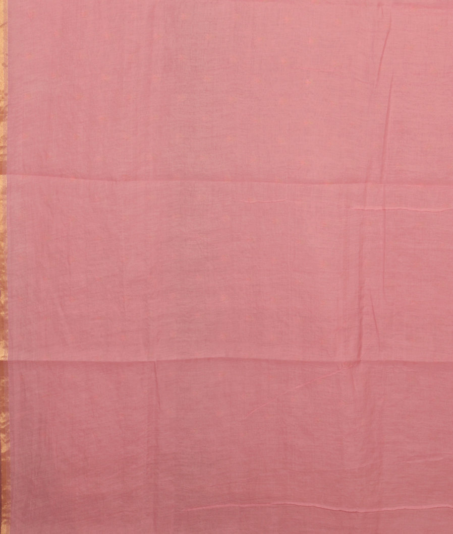 Pink Chanderi Cotton Embroidery Saree T3541763