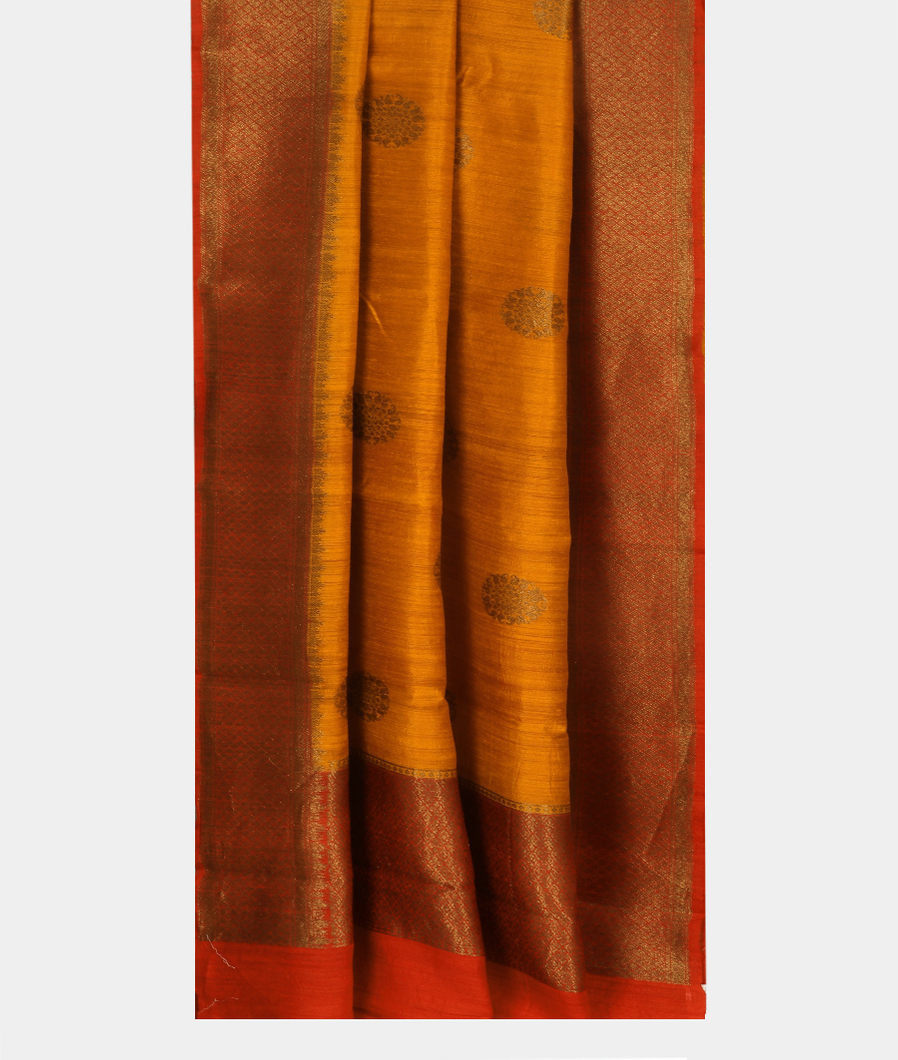Yellow Banaras Tussar Saree T3563152