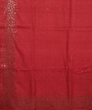 Red Tussar Embroidery Saree T3718494