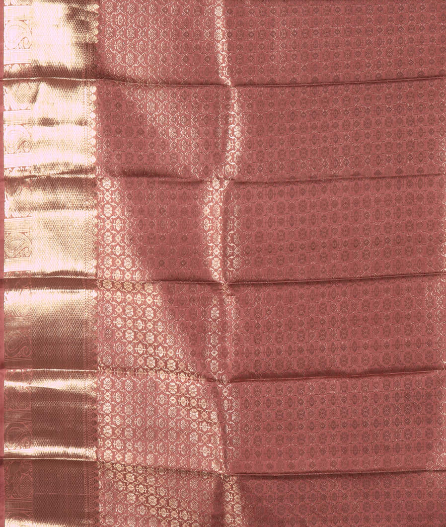 Light Peach Mysore Silk Saree T3693584