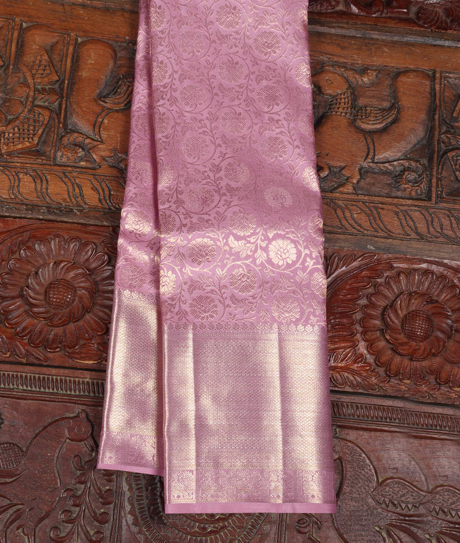 Lavender Handwoven Kanjivaram Silk Saree T362917-image