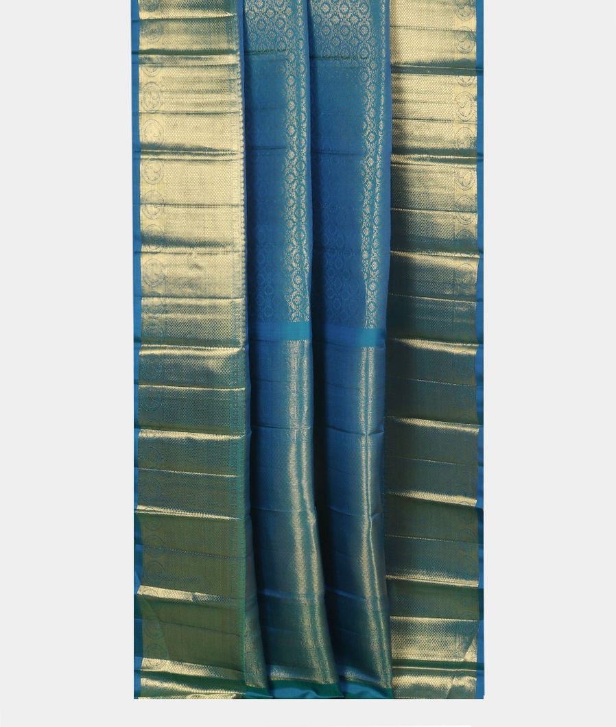 Blue Handwoven Kanjivaram Silk Saree T3324252