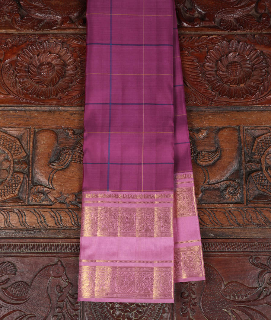 Purple Handwoven Kanjivaram Silk Saree T360024-image