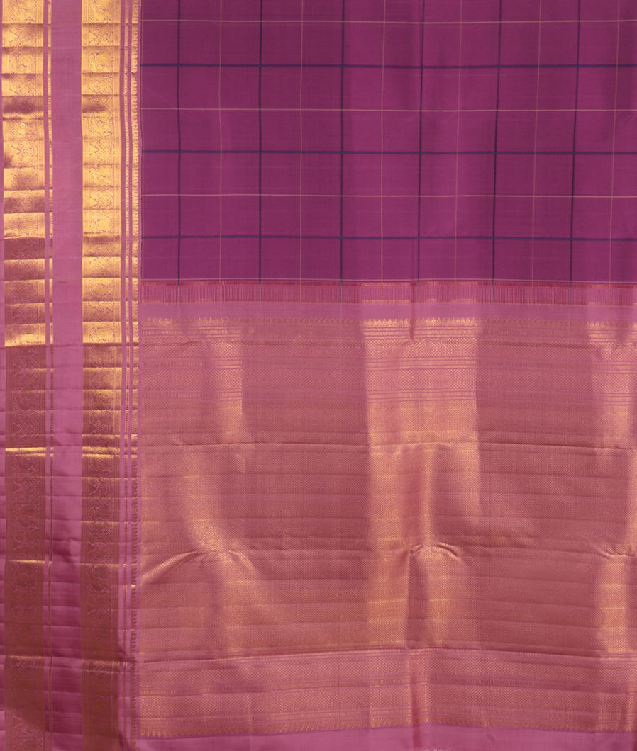 Purple Handwoven Kanjivaram Silk Saree T3600244