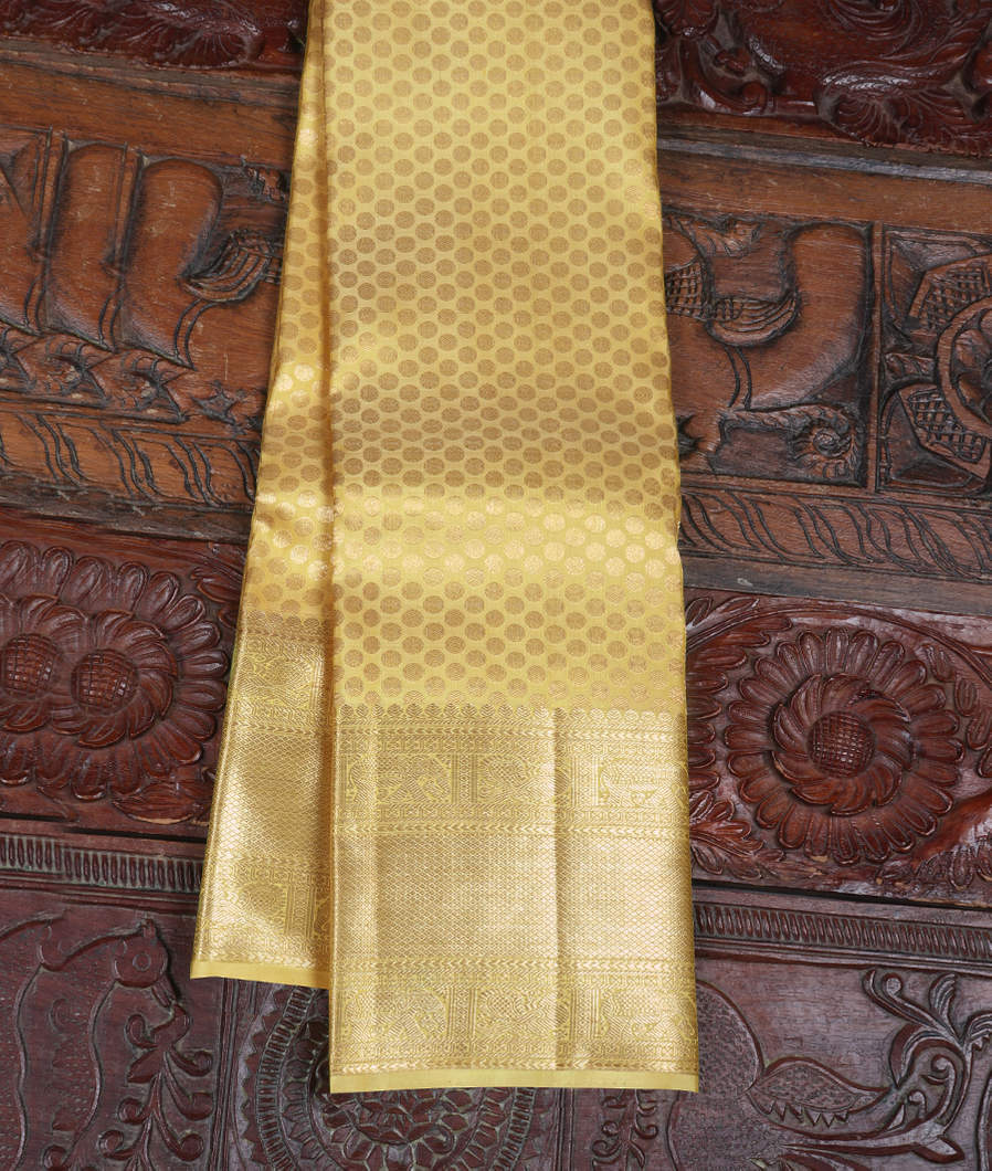 Yellow Handwoven Kanjivaram Silk Saree T284124-image