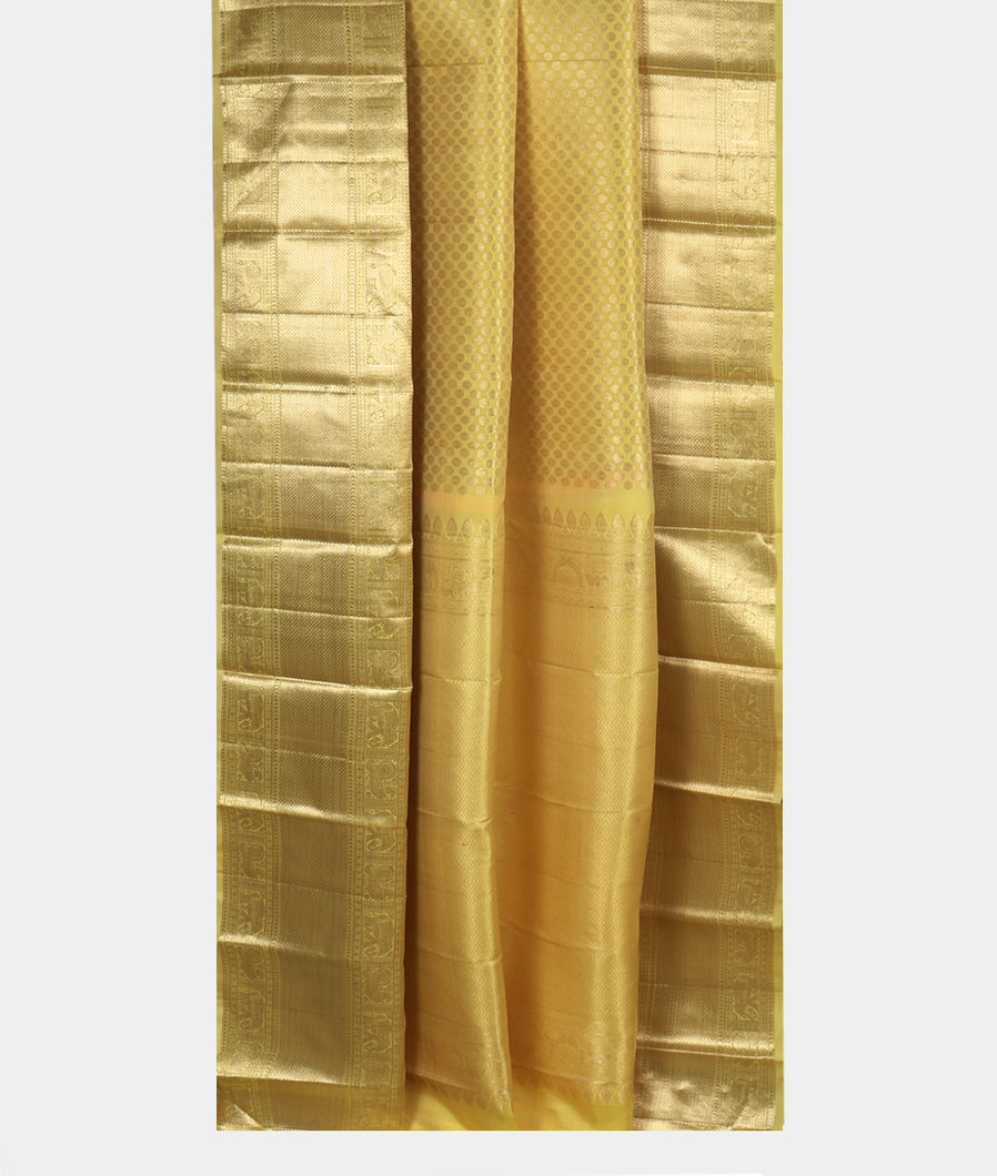 Yellow Handwoven Kanjivaram Silk Saree T2841242
