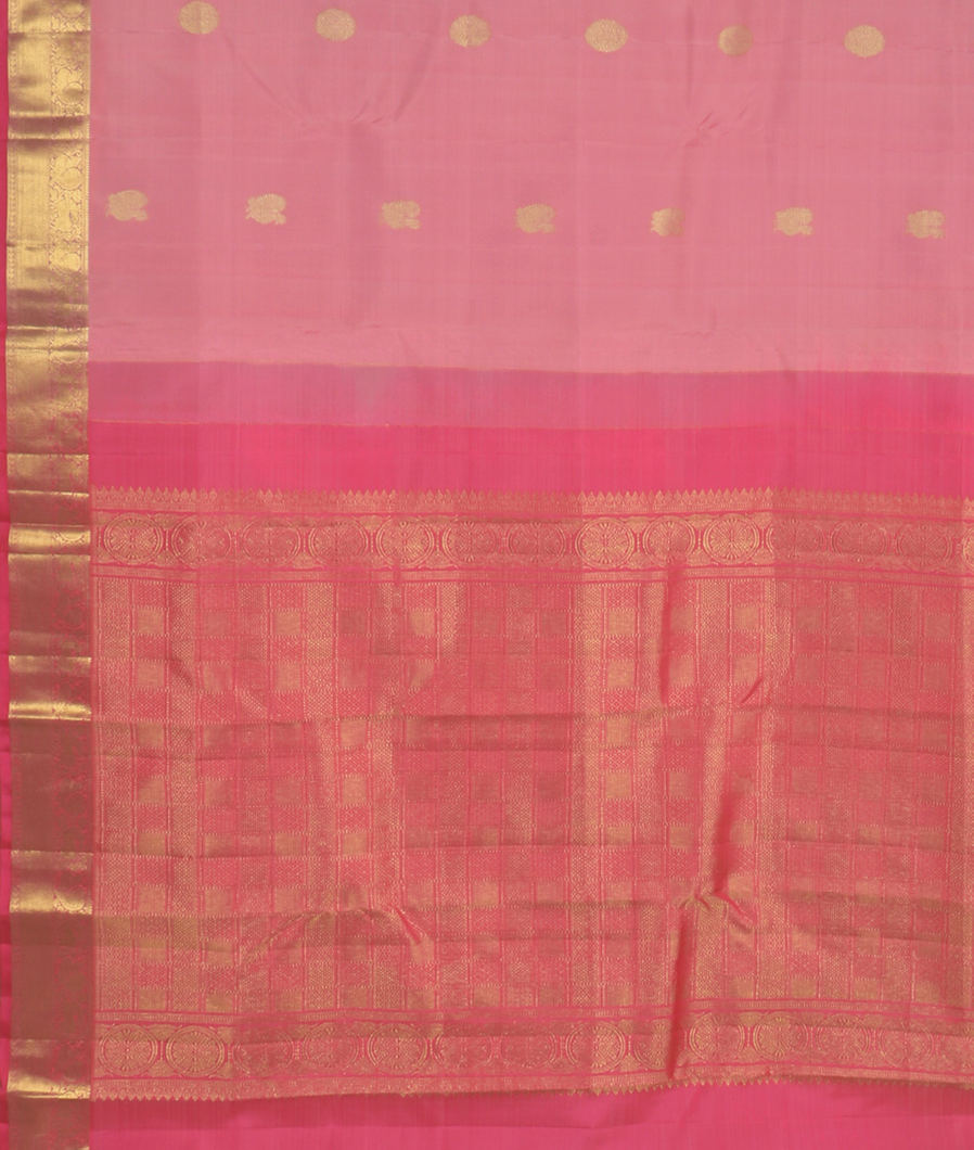 Pink Handwoven Kanjivaram Silk Saree T3702394