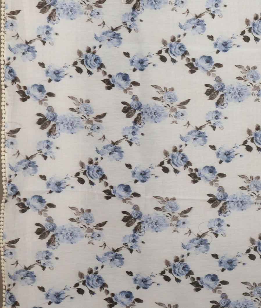 White Kora Organza Embroidery Saree T3738493