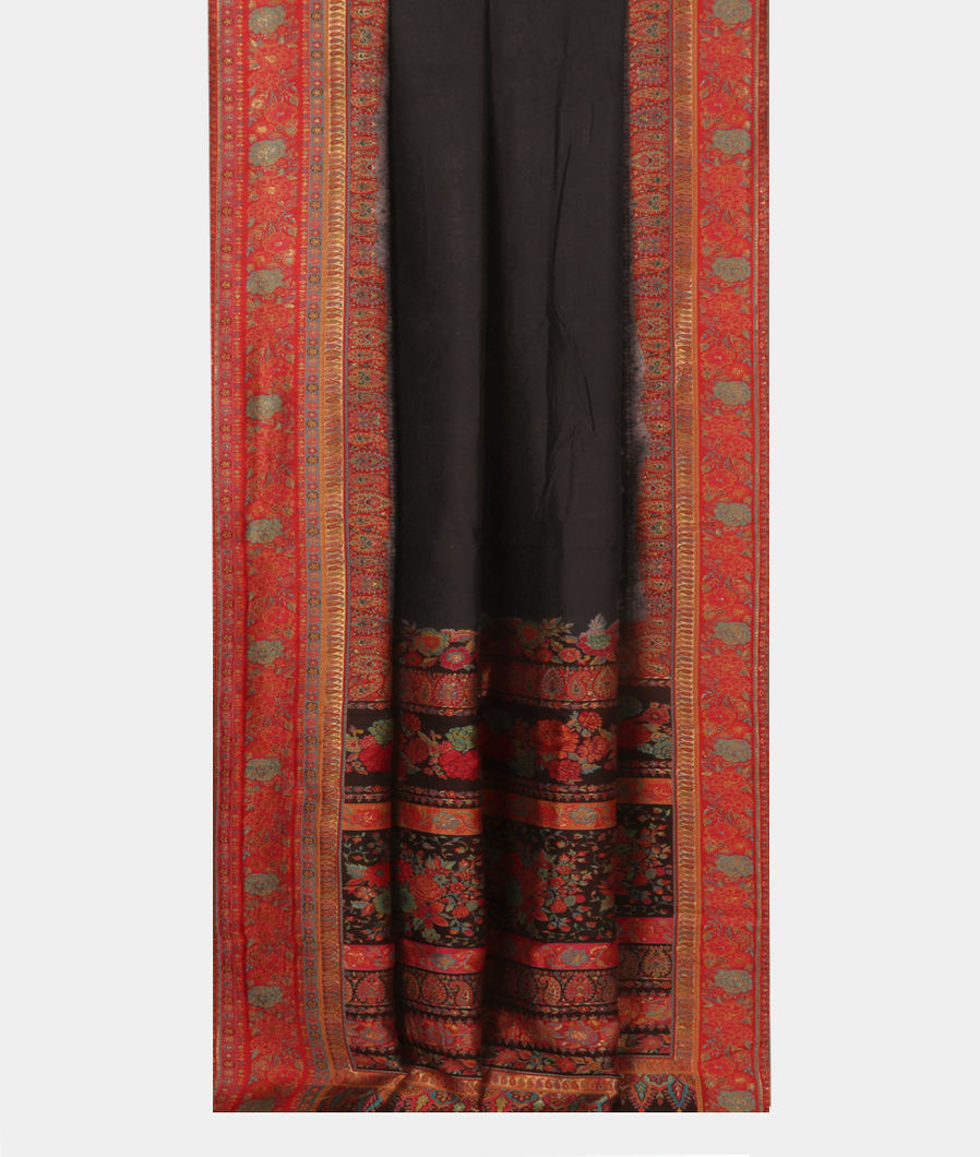 Black Cashmere Kani Silk Saree T3704422