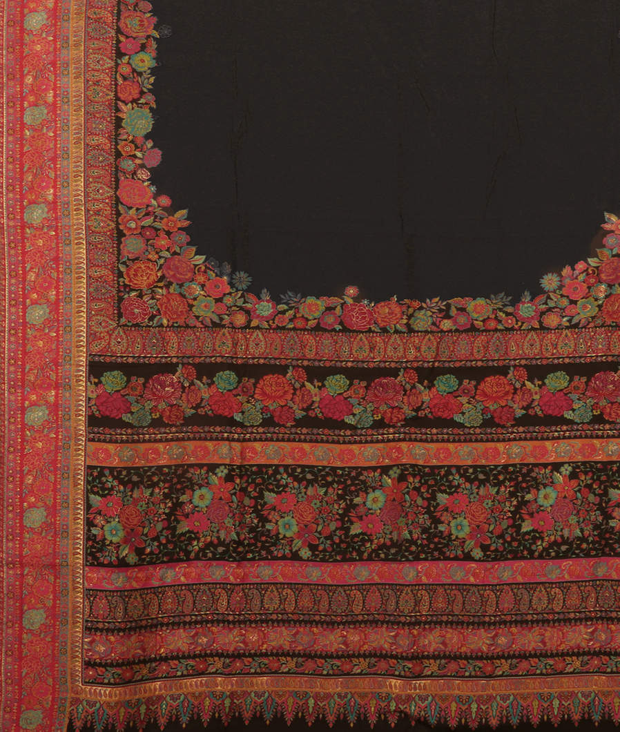 Black Cashmere Kani Silk Saree T3704424