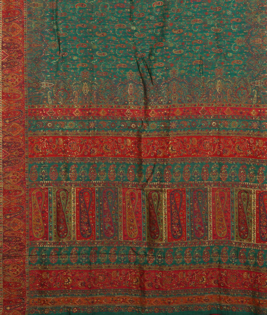 Green Cashmere Kani Silk Saree T3704354