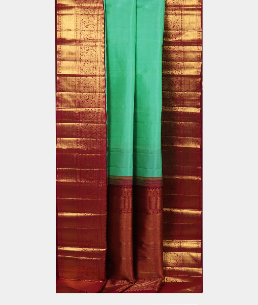 Green Handwoven Kanjivaram Silk Saree T3492322