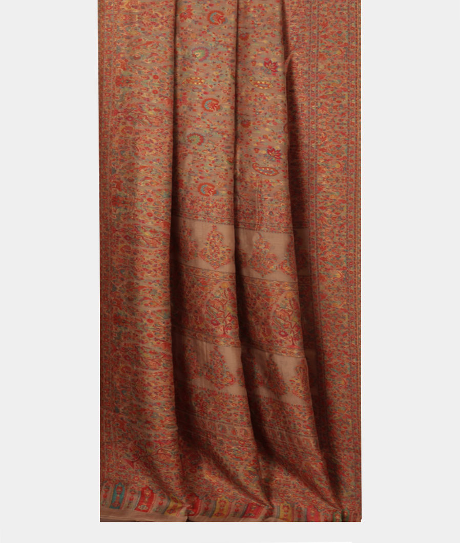 Beige Cashmere Kani Silk Saree T2851602