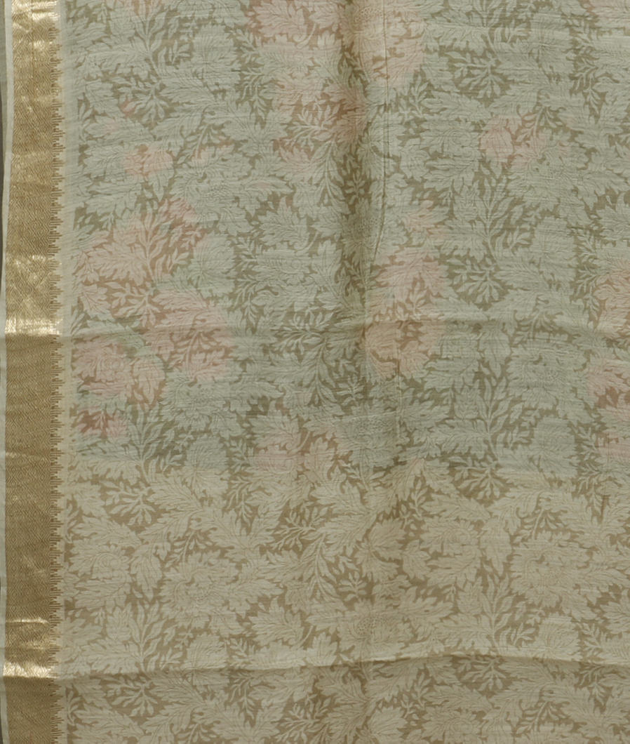 Black Soft Tussar Printed Saree T3533553