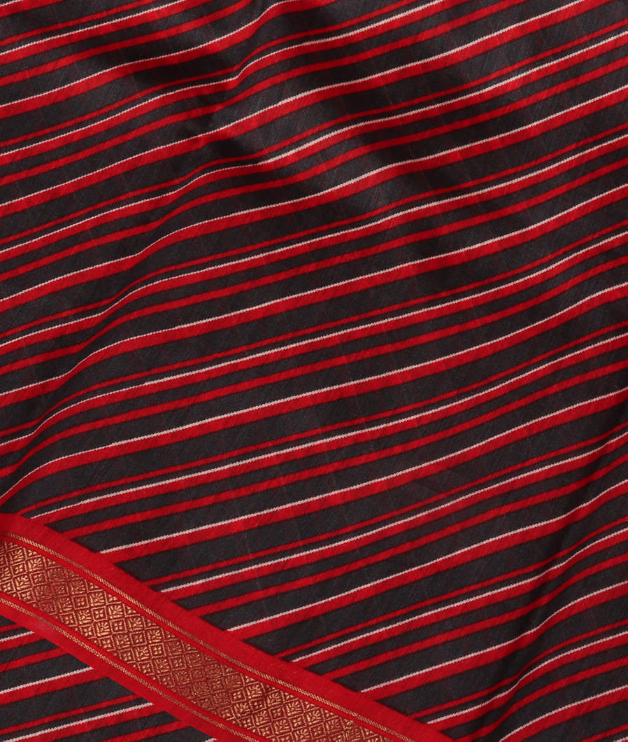 Red and Grey Soft Tussar Printed Saree T262855-image