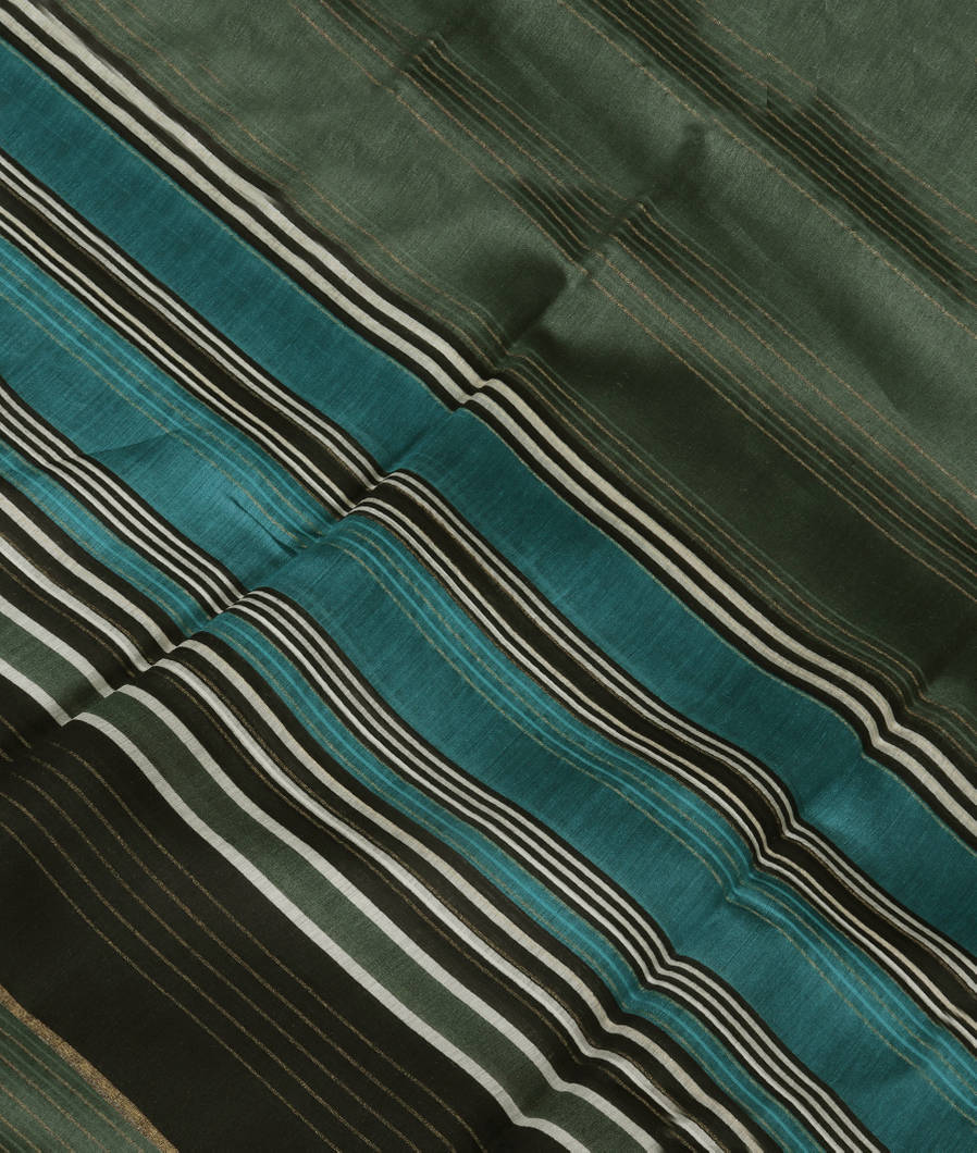 Green Tussar Printed Saree T262849-image