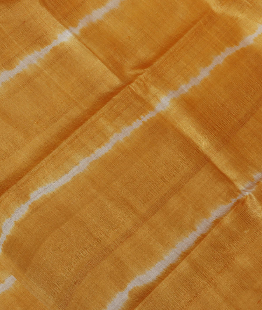 Yellow Tussar Printed Saree T373859-image